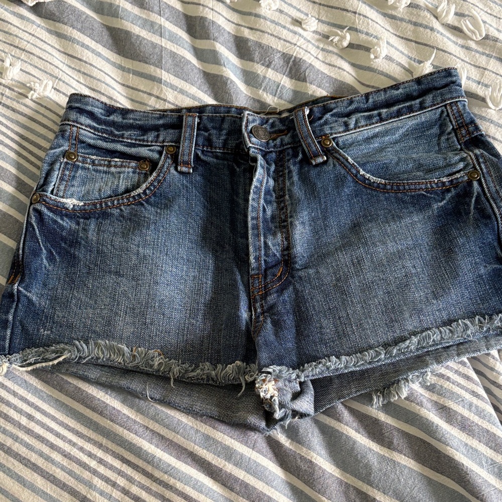 Free People Button Fly Jean Shorts